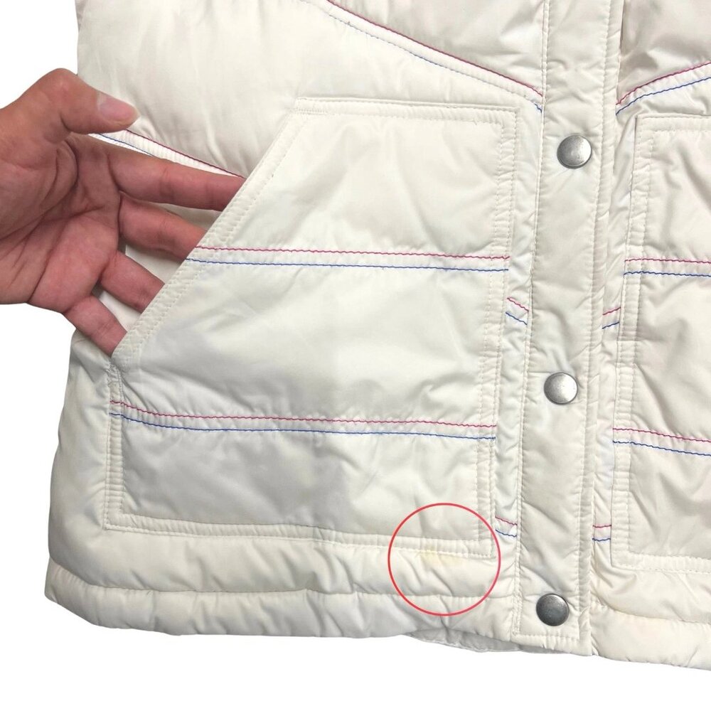 Columbia Vest Womens Medium White Omni-Shield Quilted Insulated Full Zip Puffer - Picture 6 of 8